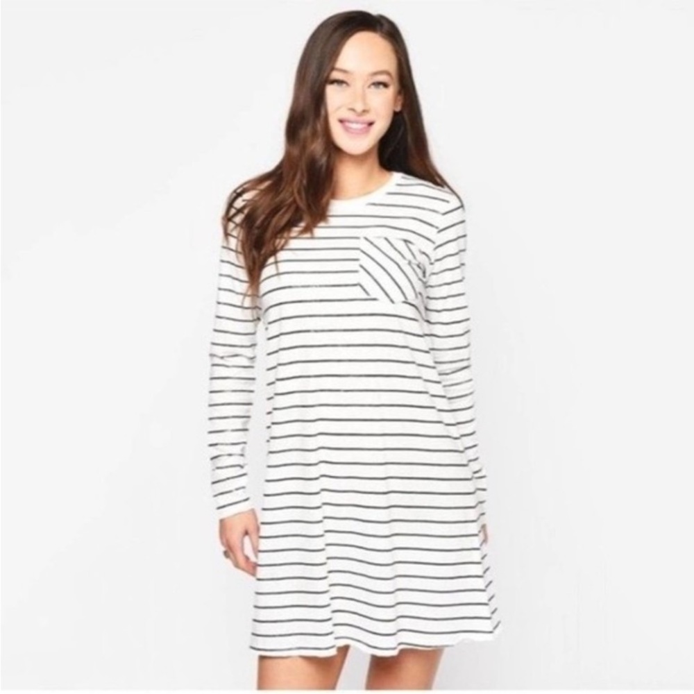 ATM Anthony Thomas Melillo Striped Sparkle Trapeze Dress Size: S